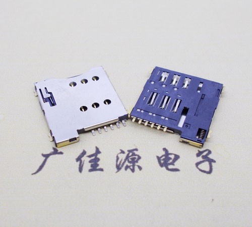 MICRO SIM卡座 自弹式6P H=1.35mm